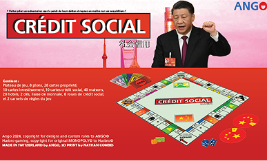 Image du dos de la boite du jeu de societé "Crédit Social"
